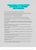 Wright Brothers Test QUESTIONS &ANSWERS &lpar; A&plus; GRADED 100&percnt;VERIFIED&rpar;