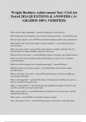 Wright Brothers Achievement Test- Civil Air Patrol 2024 QUESTIONS & ANSWERS &lpar; A&plus; GRADED 100&percnt; VERIFIED&rpar;