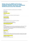 Walden University NRNP 6531 Final Exam  compilation Questions and Answers 100&percnt;Correct  Verified Assured Success New 2023&sol;2024