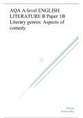 AQA A level ENGLISH LITERATURE B Paper 1B QUESTION PAPER AND MARK SCHEME JUNE 2023