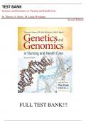 Test Bank For the Genetics and Genomics in Nursing and Health Care&comma; 2nd Edition by Theresa A Beery&comma; M Linda Workman &vert;All Chapters