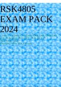 RSK4805 EXAM PACK 2024 
