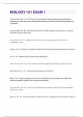 Biology 121 | 141 Exam Questions And Answers