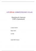 ATI FINAL GERONTOLOGY EXAM - Questions & Answers (Scored 96%) Latest 2024 Version.