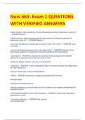 Nurs 663- Exam 1 QUESTIONS WITH VERIFIED ANSWERS