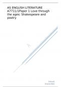 AQA AS ENGLISH LITERATURE A  Paper 1 Mark scheme June 2023