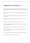VDBHDS Quiz - Peer Quiz VA exam questions and 100% correct answers 2024