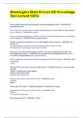 Washington State Drivers ED Knowledge Test correct 100&percnt;&excl;