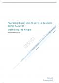 Pearson Edexcel AS Level in Business Paper 1 QUESTION PAPER JUNE 2023