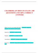 CHAMBERLAIN BIOS 251 EXAM 1 300  QUESTIONS AND 100&percnt; CORRECT  ANSWERS