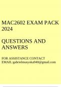 MAC2602 Exam pack 2024(Questions and answers)