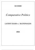 ECO3250 COMPARATIVE POLITICS LATEST EXAM WITH RATIONALES 2024