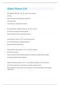 Galen Pharm 210&vert;59 Questions with 100&percnt; Correct Answers &vert; Updated &vert; Guaranteed A&plus;