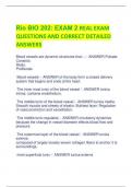 Rio BIO 202&colon; EXAM 2 REAL EXAM QUESTIONS AND CORRECT DETAILED ANSWERS