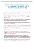 RPA 1 - FINAL EXAM LATEST 2023 REAL EXAM 100 QUESTIONS AND DETAILED ANSWERS &lpar;COMPLETE EXAM&rpar;