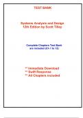 Test Bank for Systems Analysis and Design, 12th Edition Tilley (All Chapters included)