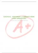 UNISA Department of Social Work Community work SCK3703 