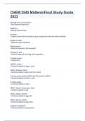 CHEM 2545 Midterm Final Study Guide 2023