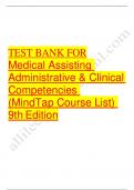 Test bank for medical assisting administrative clinical competencies mindtap course list 9th edition by michelle blesi chapter 1_58 Latest Update 2023-2024