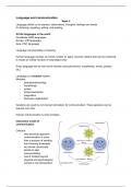 Language and communication summary
