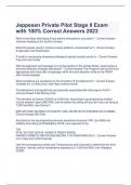 Jeppesen Private Pilot Stage II Exam with 100&percnt; Correct Answers 2023