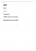 OCR A Level  Economics  H460/03: PAPER 3 JUNE 2023 FINAL MARK SCHEME  Themes in economics  