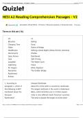 HESI A2 Reading Comprehension Passages - V2 