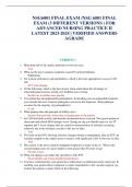 CWV 101 FINAL EXAM LATEST 2022-2024 / CWV101  FINAL EXAM REAL EXAM QUESTIONS AND  ANSWERS |GRAND CANYON UNIVERSIT