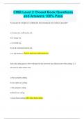 CWB Level 2 Closed Book Questions and Answers 100% Pass