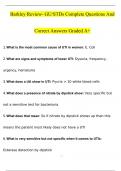 Barkley Review- GU/STDs Complete Questions And Answers Graded A+