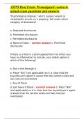 AYPO Real Estate Promulgated contracts actual exam questions and answers