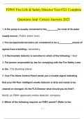 FDNY Fire Life & Safety Director Test &num;321 Complete Questions And Answers 2023