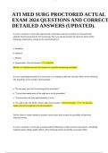 ATI MED SURG PROCTORED ACTUAL EXAM 2024 QUESTIONS AND CORRECT DETAILED ANSWERS (UPDATED).