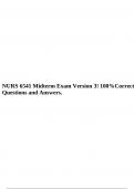 NURS 6541 Midterm Exam Version 3! 100%Correct Questions and Answers.