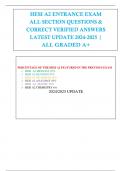 HESI A2 ENTRANCE EXAM  ALL SECTION QUESTIONS & CORRECT VERIFIED ANSWERS  LATEST UPDATE 2024-2025 |  ALL GRADED A+