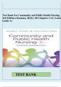 Test Bank For Community and Public Health Nursing 3rd Edition (Rosanna, 2024) | All Chapters 1-25 | Latest Guide A+. 