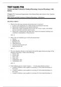 Test Bank for Guyton and Hall Textbook of Medical Physiology 14th Edition Hall &sol; All Chapters 1-85