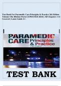 Test Bank For Paramedic Care Principles & Practice 5th Edition Volume 4 By Bledsoe Porter [UPDATED 2024] | All Chapters 1-11 Covered | Latest Guide A+.