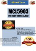MCL5903 PORTFOLIO 2024 (DETAILED ANSWERS) - DUE 19 January 2024