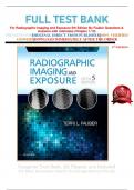 FULL TEST BANK For Radiographic Imaging and Exposure 5th Edition By Fauber Questions & Answers with rationales (Chapter 1-10)