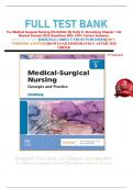 FULL TEST BANK	 For Medical Surgical Nursing 5th Edition By Holly K. Stromberg Chapter 1-49 Newest Version 2023 Questions With 100% Correct Answers.