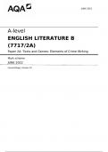A-level ENGLISH LITERATURE B &lpar;7717&sol;2A&rpar; Paper 2A&colon; Texts and Genres&colon; Elements of Crime Writing