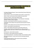 C224 Research Foundations WGU Exam With Verified Solutions &commat; 2024