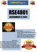 RSE4801 Assignment 6 (COMPLETE ANSWERS) 2024 - DUE 1 February 2024