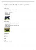 AAS421 Large Animal Breeds Questions With Complete Solutions