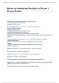 Maternal Newborn-Pediatrics Exam 1 Study Guide