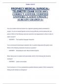 PROPHECY MEDICAL SURGICALTELEMETRY EXAM WITH 100&percnt;  CORRECT ANSWER &lpar;VERIFIED  ANSWERS&rpar; &vert; LATEST UPDATE &vert;  ALREADY GRADED A&plus;