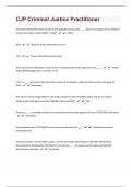 CJP Criminal Justice Practitioner 49 &vert;Review &vert; Questions with 100&percnt; Correct Answers &vert; Verified &vert; Latest Update