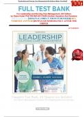 FULL TEST BANK For Leadership and Nursing Care Management, 6th Edition by Diane Huber PhD RN NEA-BC FAAN (Author) Question And Answers 