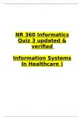 NR 360 Informatics Quiz 3 updated & verified 